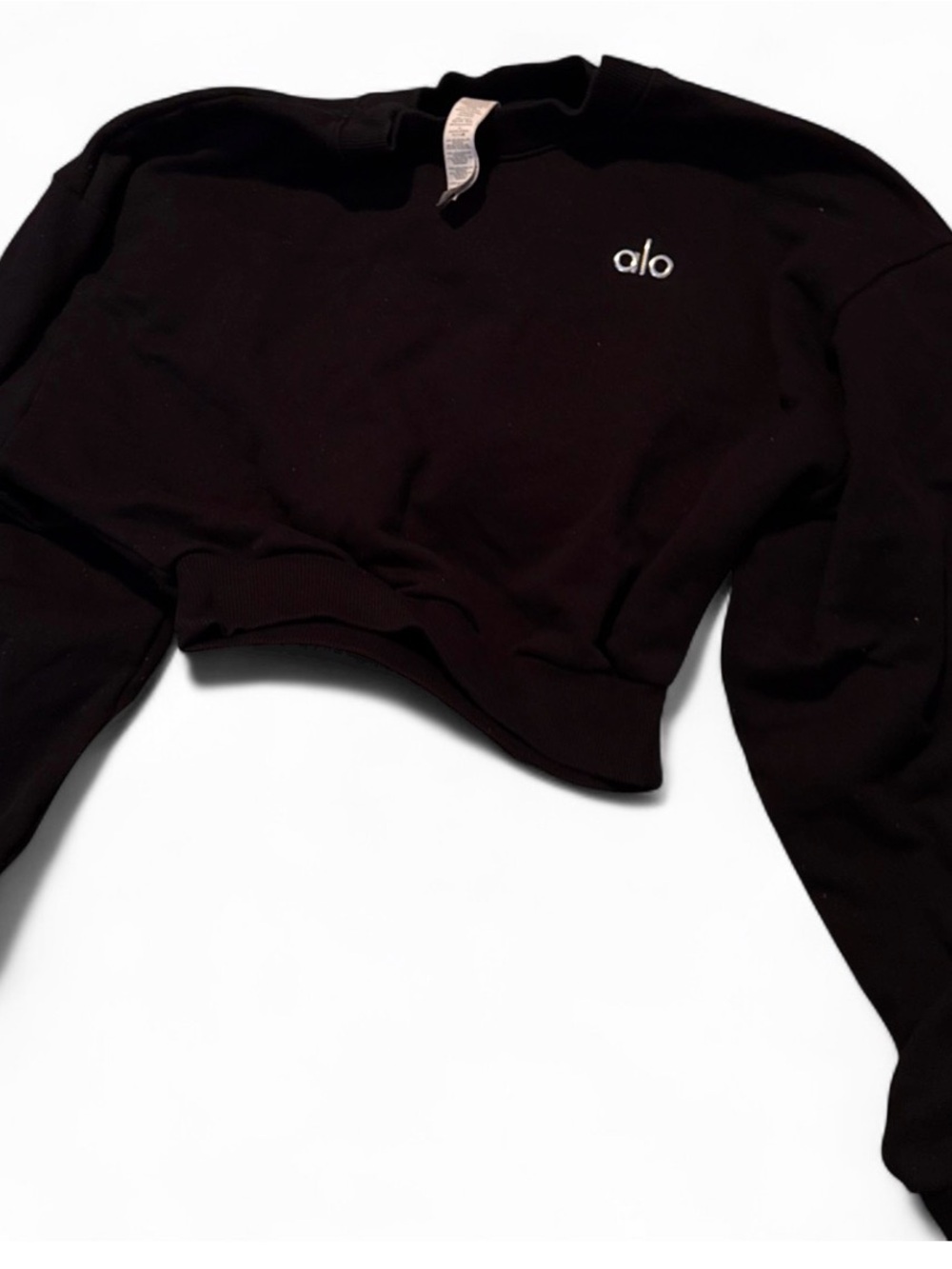 ALO Yoga Women’sBlack Cropped Sweatshirt